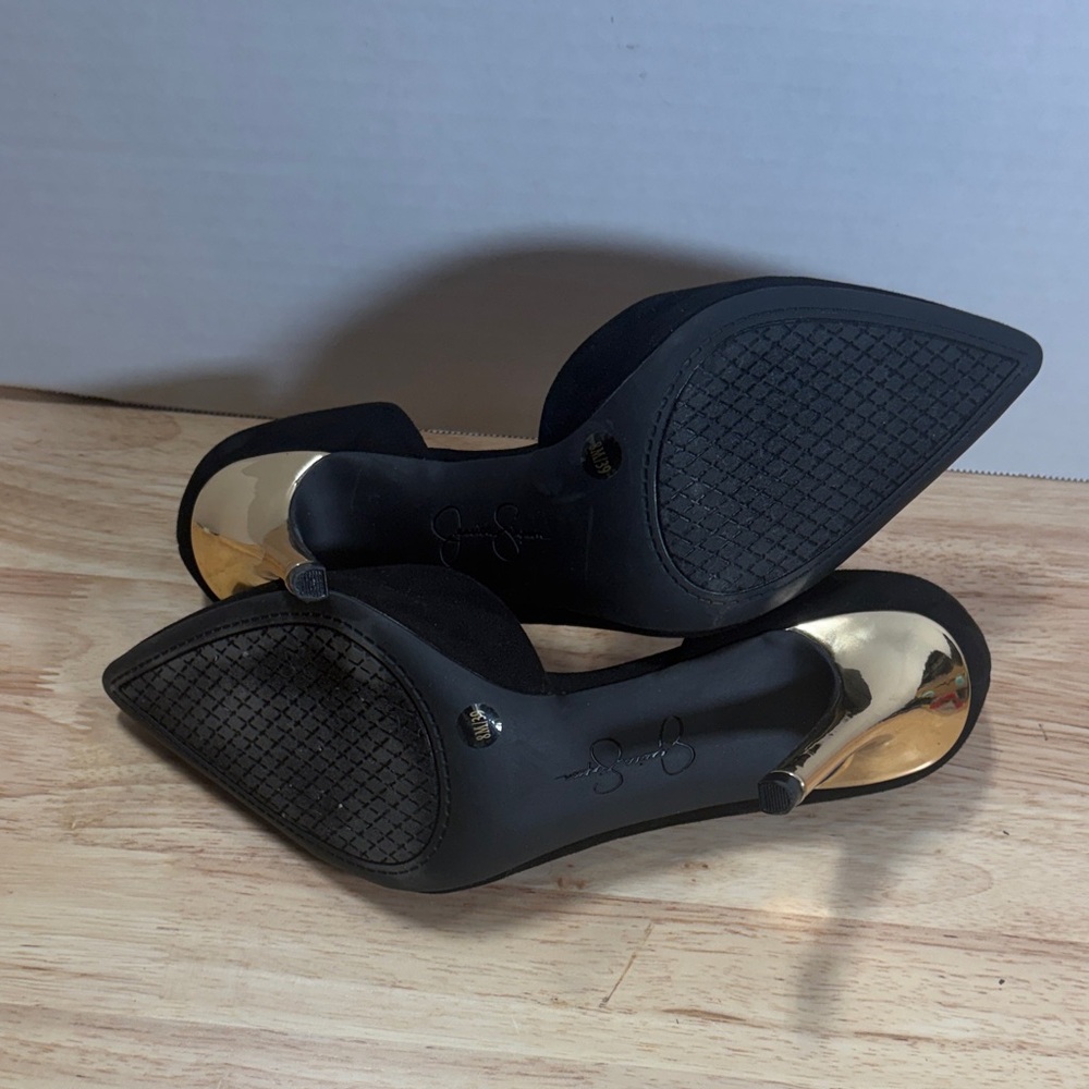 Jessica Simpson Black Pointed-Toe High Heel Pumps - Picture 6 of 10